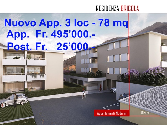 Rivera – Nuovo 3 locali con terrazza | Consegna 2027